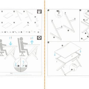 MESA-G - DOMINUM Mesa Plegable 73x115cm-madera-16mm Altura/79cm Patas-Acero