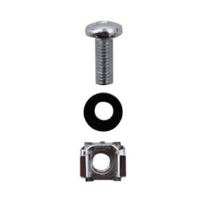 M6-100KIT - Kit 100 Tornillos y Tuercas Enjauladas para Rack 10p 19p