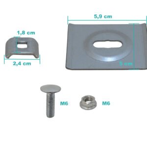 ESCAM-Y - LINKCHIP Placa Tornillo Calce Tuerca p/Escalerilla Canasto Malla Hilo - Imagen 4