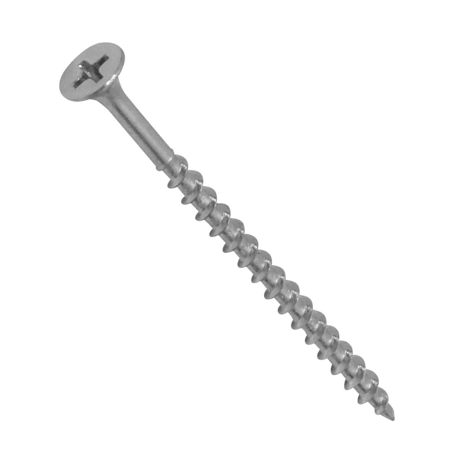 QP6-25 - 100-u. 6x2,5 Largo-63mm Plateado Cruz Tornillo Volcanita Punta 6x2 1/2
