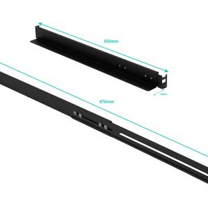 RIEL-6 - 1U Fondo-550-870mm Riel de Rack con bandeja 350mm