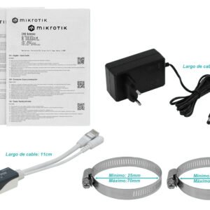 MIKROTIK LTE-Narrow CAT-M IP66 2,4GHz 22dBm 2x2-2dBi 2-100-PoE i/o L4 - Imagen 3