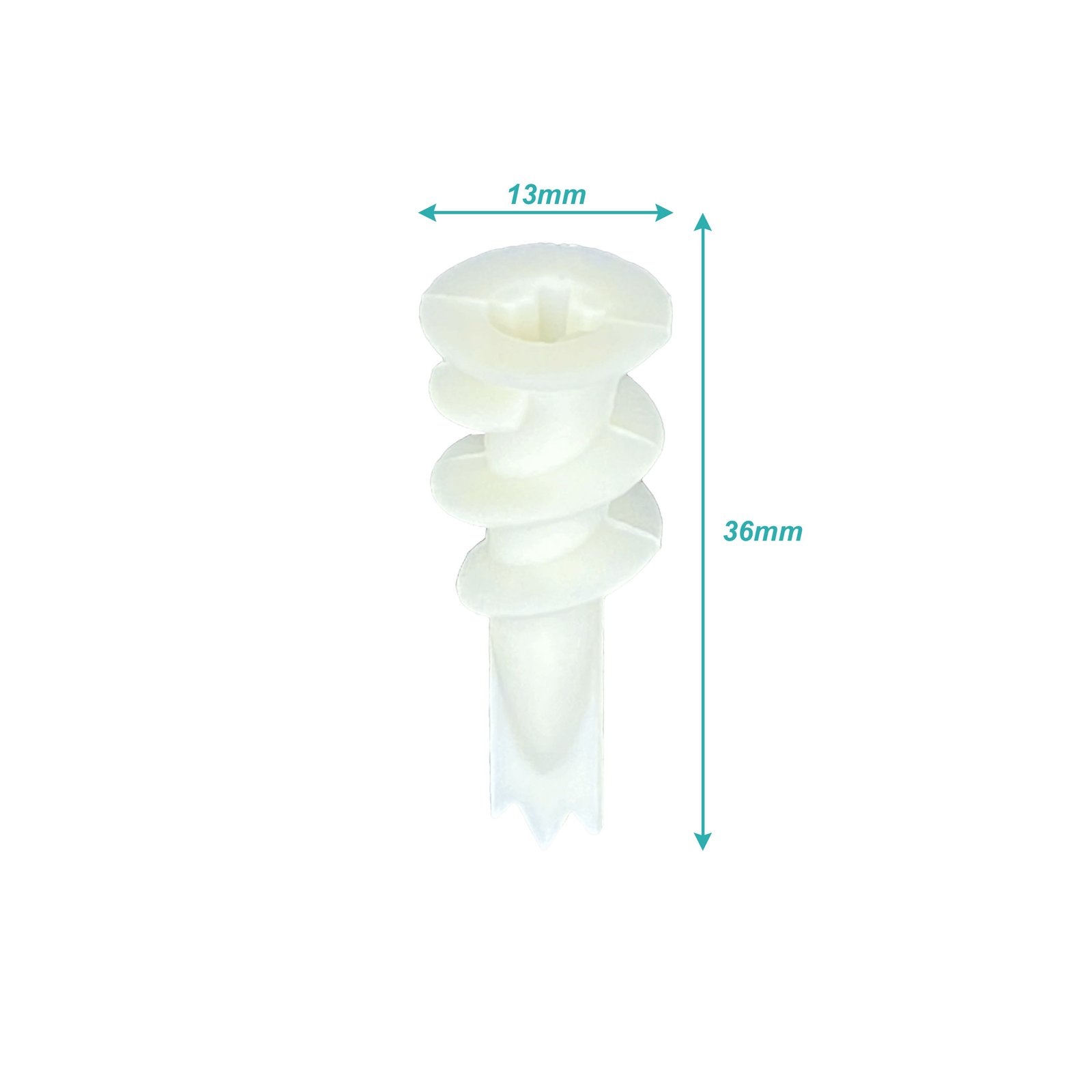 TARUVO - 50-unids. Tarugo Tornillo Para Vulcanita broca nylon 1/2-pulgadas