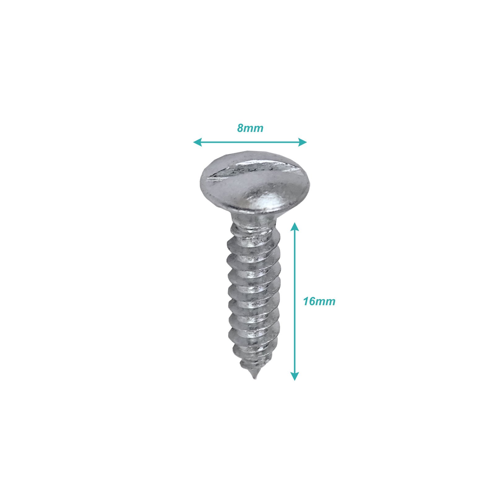 YUQ8-06 - 100-Unids. Punta lenteja Paleta 8 x 3/4-pulgada Largo-19mm zinc