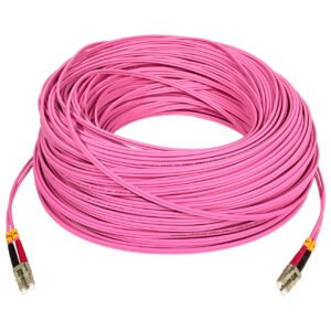 JF4LL100 - LSZH 100mt LC-LC OM4 MultiModo MM Duplex Jumper Fibra 50/125um 3mm - Imagen 3
