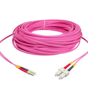 JF4LC50 - LSZH 50mt LC-SC OM4 MultiModo MM Duplex Jumper Fibra 50/125um 3mm - Imagen 2