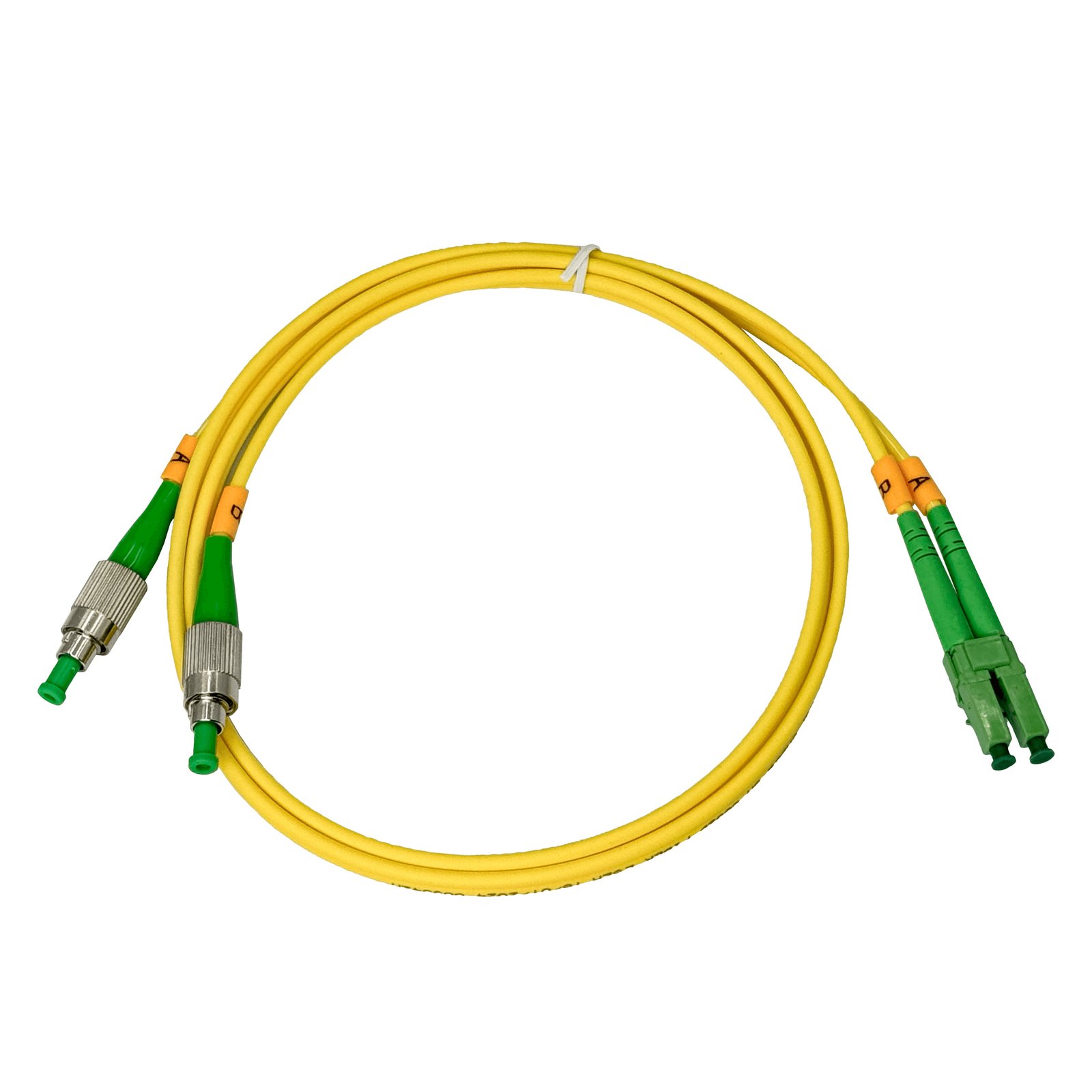 JFSBH1 - 1mt LC/APC-FC/APC MonoModo SM Duplex Jumper Cable Fibra 9/125um
