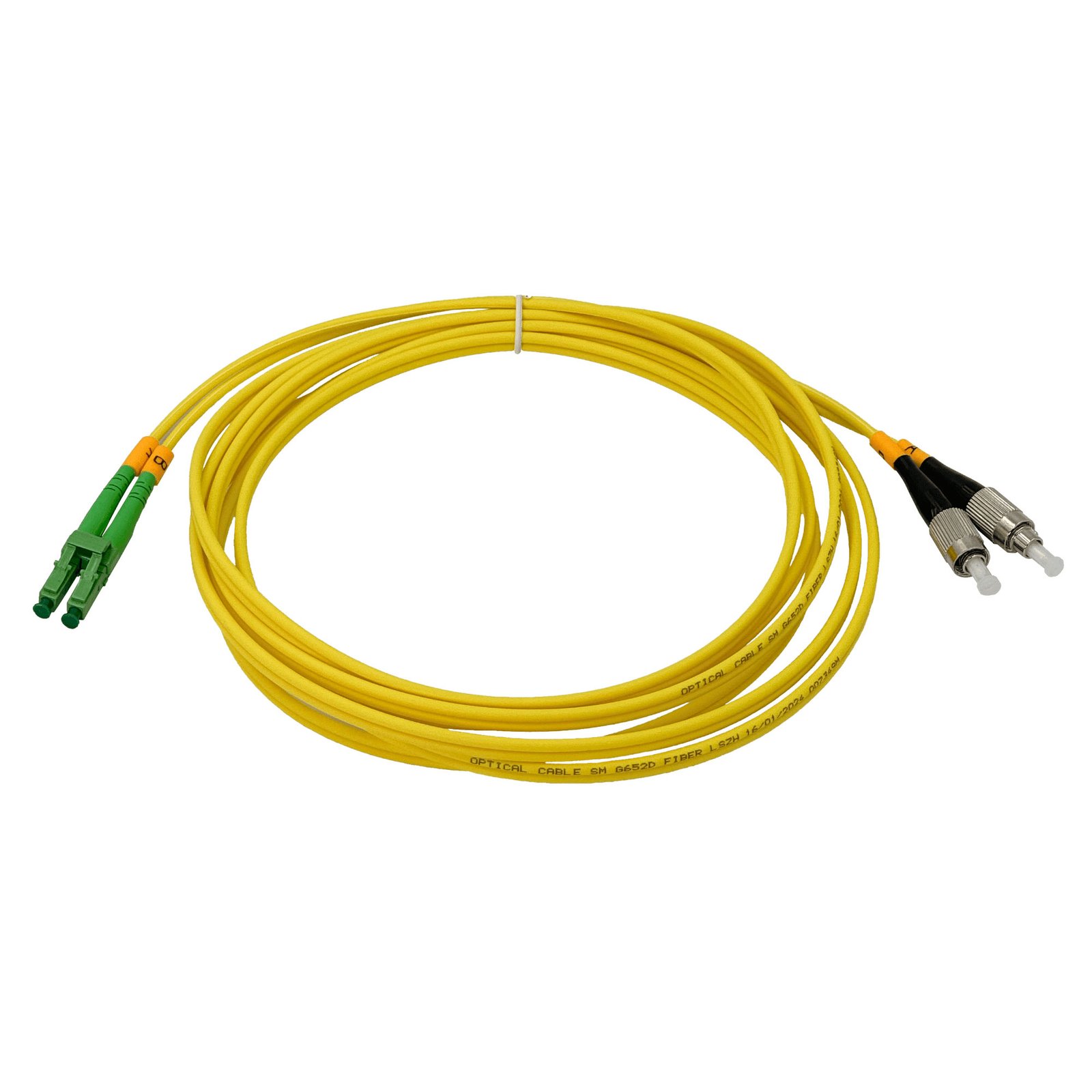 JFSBF3 - 3mt LC/APC-FC/UPC MonoModo SM Duplex Jumper Cable Fibra 9/125um 3mm