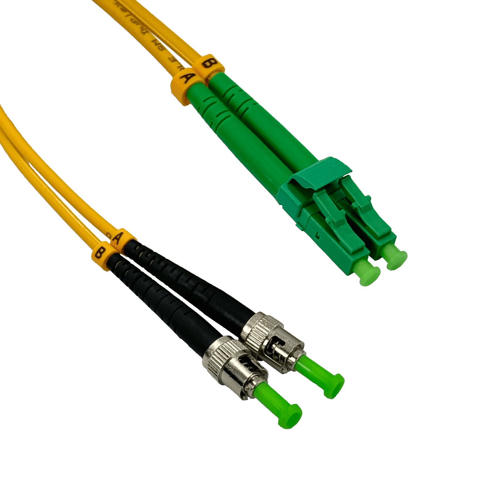 JFSBU2 - 2mt LC/APC-ST/APC MonoModo SM Duplex Jumper Cable Fibra 9/125um 3mm