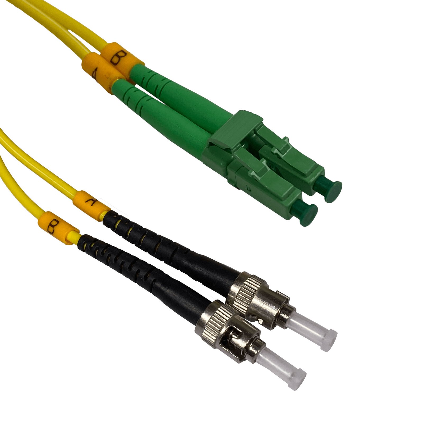 JFSBT3 - 3mt SM LC/APC-ST/UPC MonoModo SM Duplex Jumper Cable Fibra 3.0mm 9/125