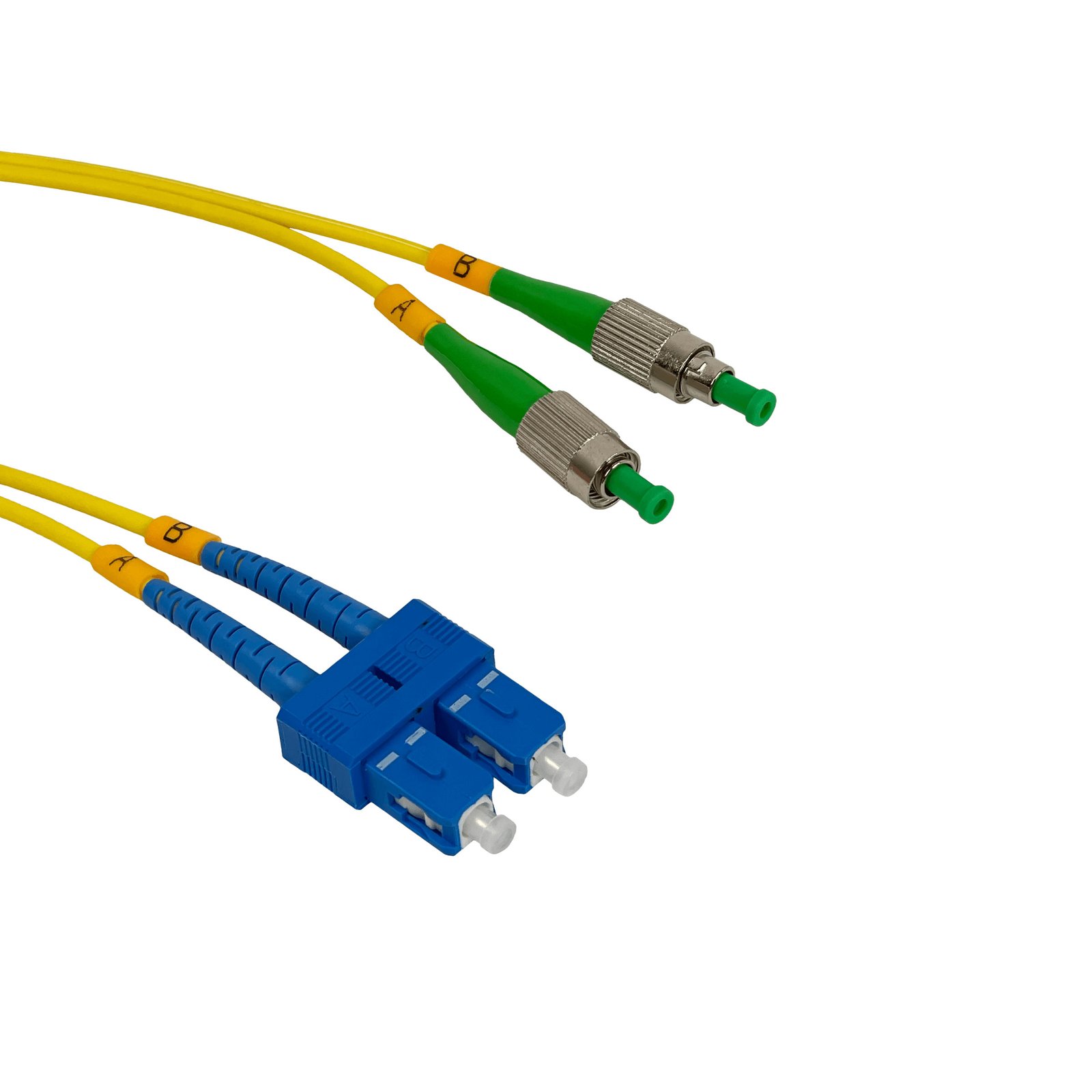 JFSCH5 - 5mt SC/UPC-FC/APC MonoModo SM Duplex Jumper Cable Fibra 9/125um 3mm