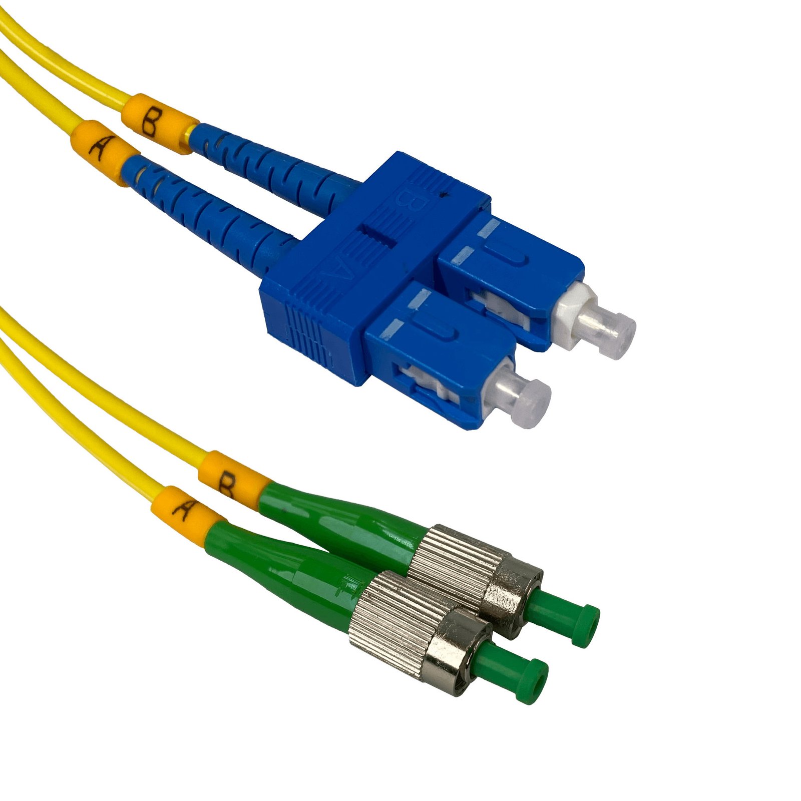 JFSCH2 - 2mt SC/UPC-FC/APC MonoModo SM Duplex Jumper Cable Fibra 9/125um 3mm