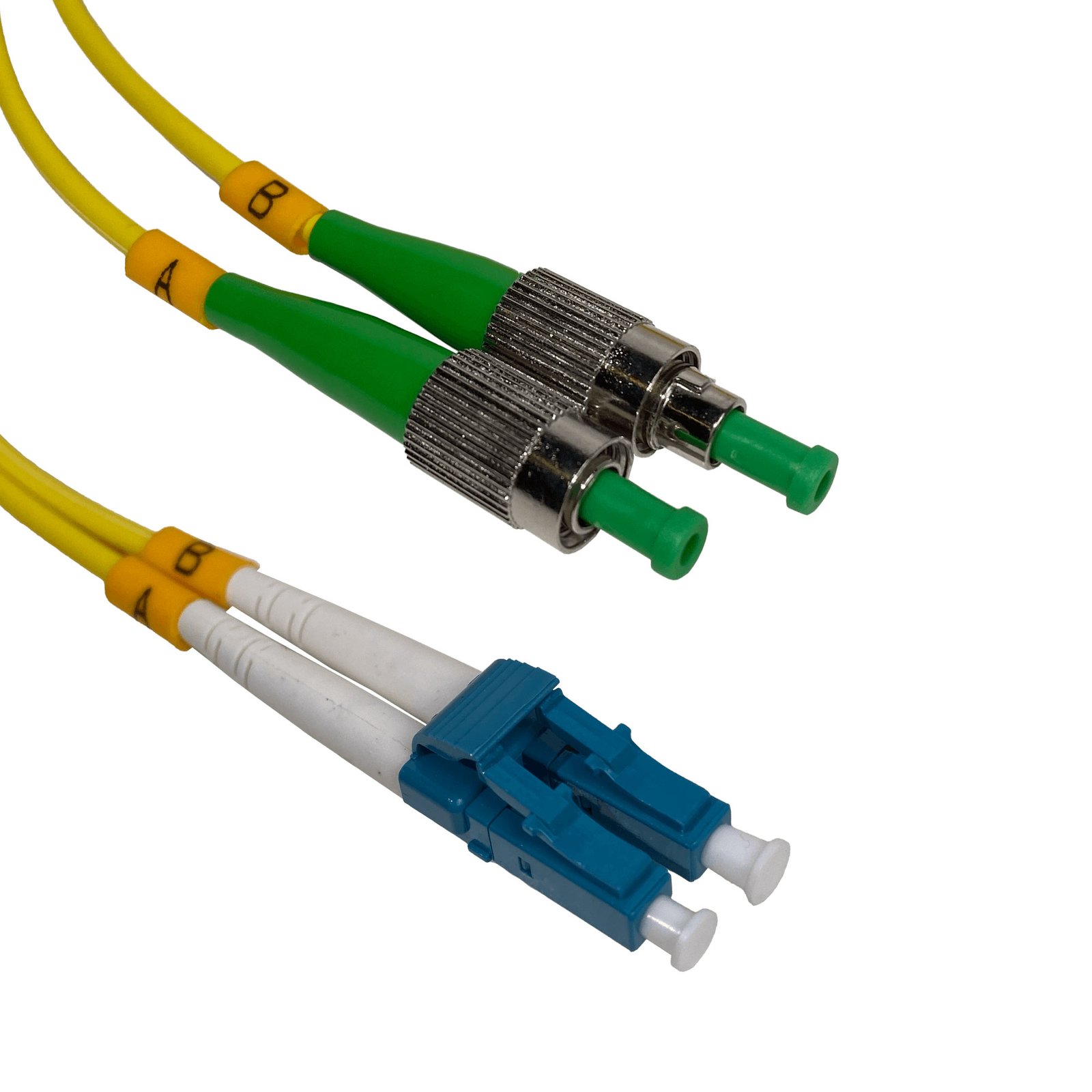 JFSHL1 - 1mt FC/APC-LC/UPC MonoModo SM Duplex Jumper Cable Fibra 9/125um 3mm