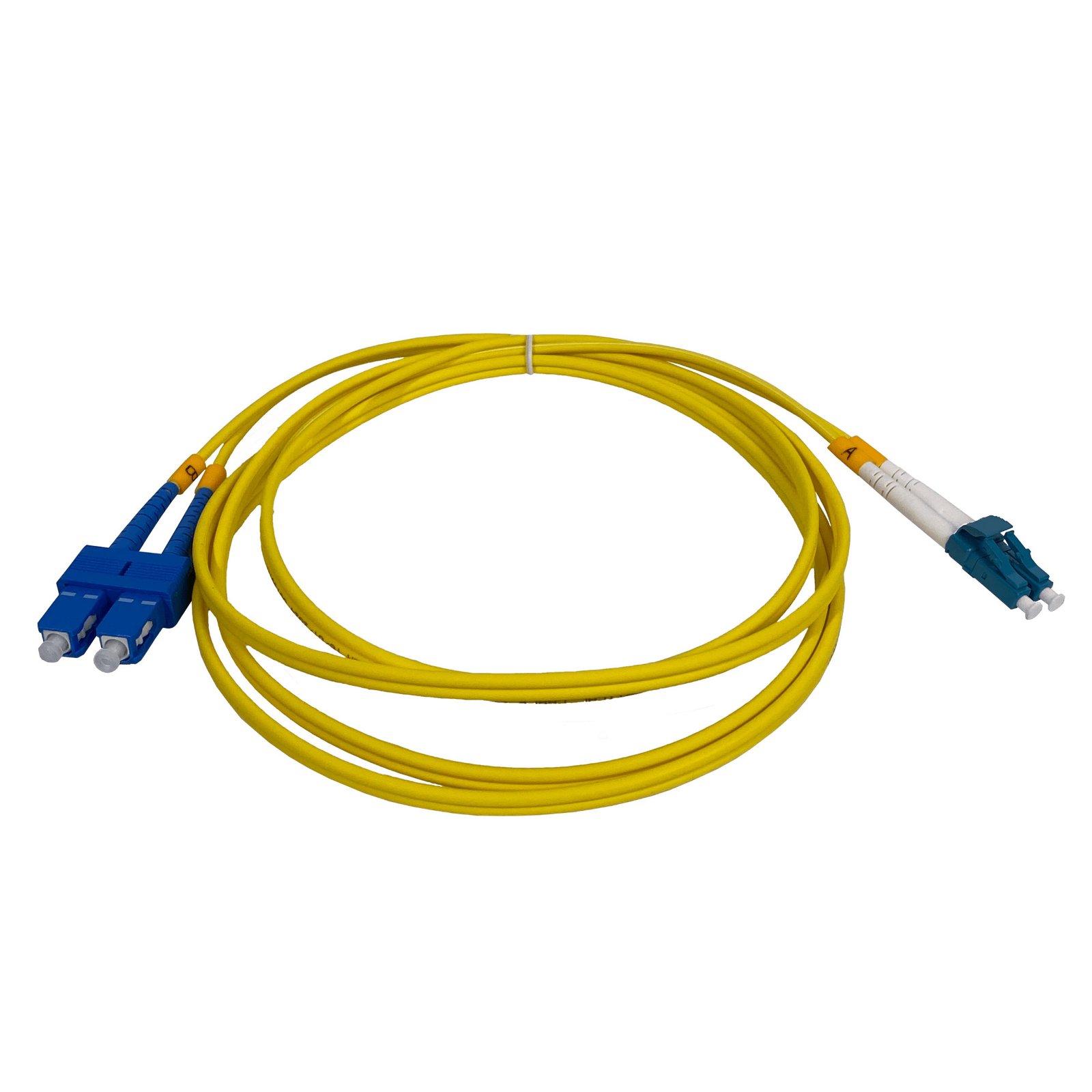 JFSLC2 - 2mt LC-SC/UPC MonoModo SM Duplex Jumper Cable Fibra 9/125um 3mm