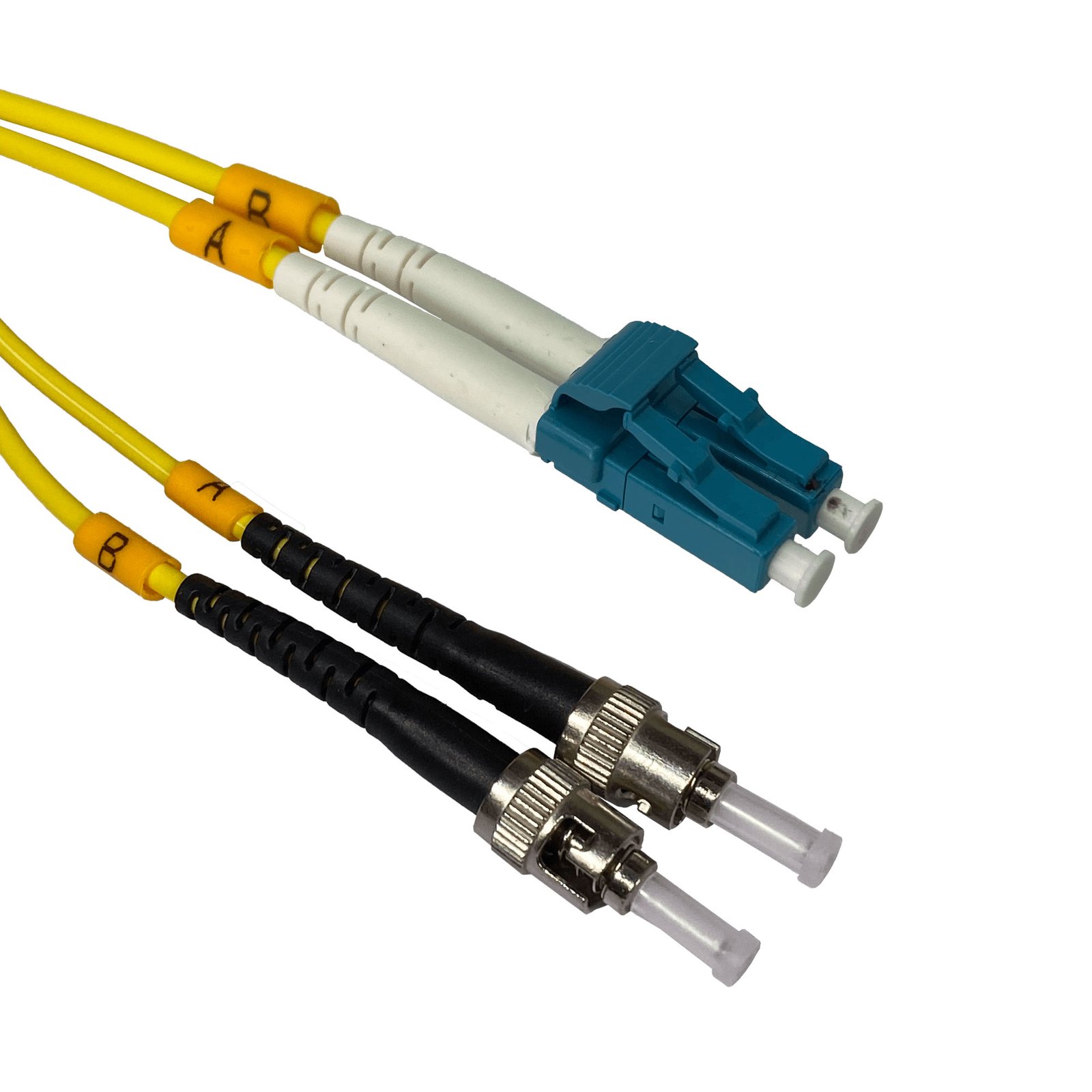 JFSLT1 - 1mt LC-ST/UPC MonoModo SM Duplex Jumper Cable Fibra 9/125um 3mm LSZH