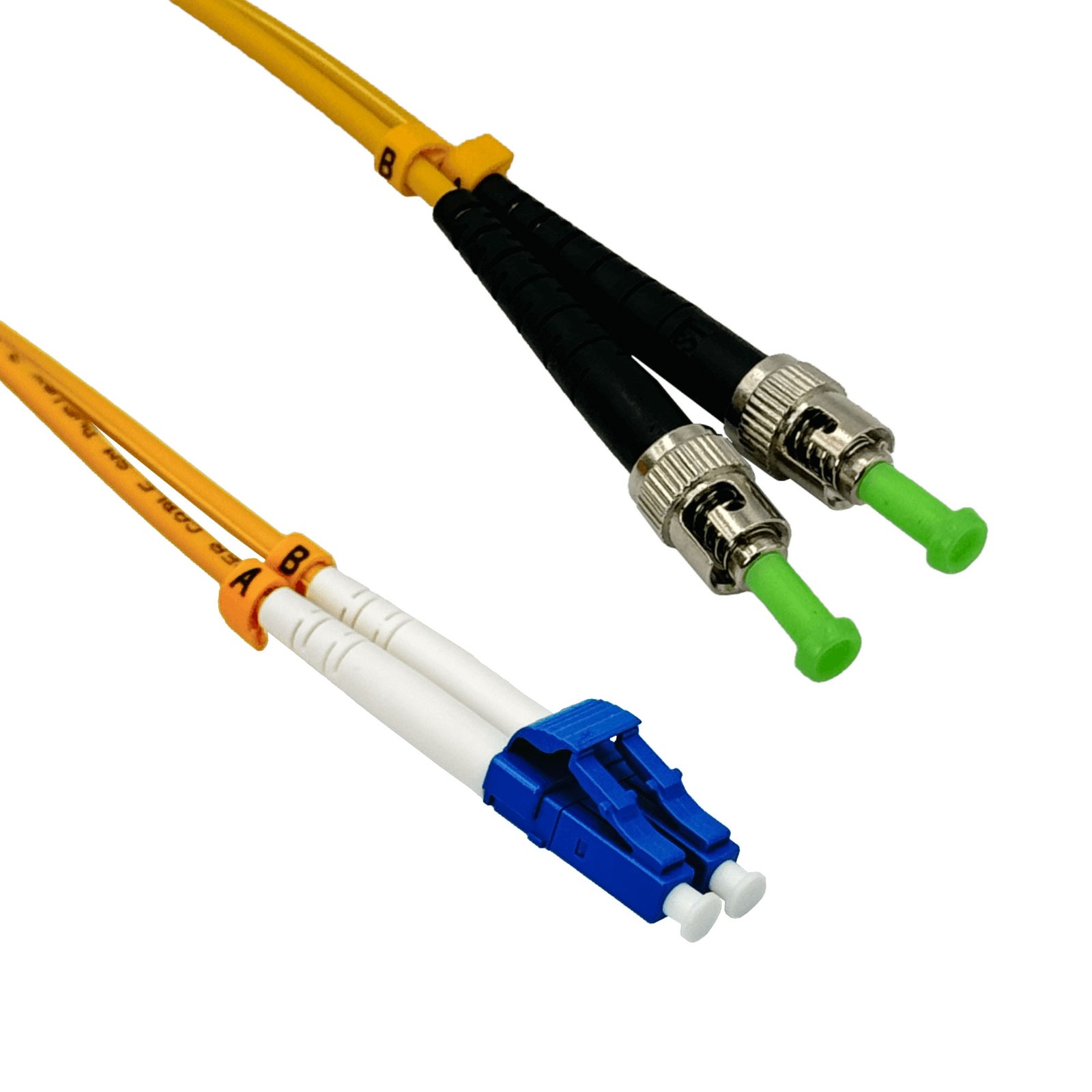JFSLU2 - 2mt LC/UPC-ST/APC MonoModo SM Duplex Jumper Cable Fibra 9/125um 3mm