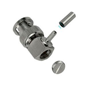 BM1J - BNC-Macho 90-Grados RG316 Conector Crimpeable CA100 RG174 - Imagen 3