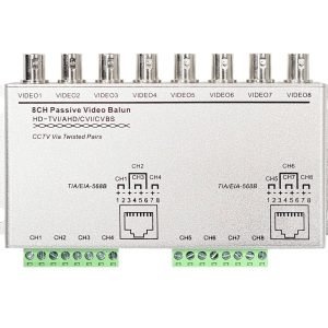TRAN-8CH - Transceptor Pasivo 8-Canales 2-RJ45 8-BNC CVI TVI AHD
