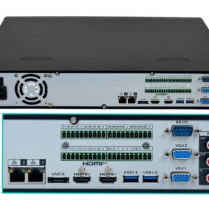 NVR5464 - DAHUA NVR 64-CH 32MP 2-HDMI VGA RCA 3-USB 4xSATA16TB WizSense Alarma - Imagen 2