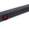 RG12CH - LINKMADE PDU Regleta 12-Hembra-Ch 10A Rack-1U Switch-Piloto Macho-Ch - Imagen 2