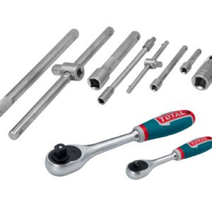 SET-DADO44 - TOTAL Juego de dados 4-32mm 44pzas 2-chicharras-1/4-1/2 45T THT421441 - Imagen 2
