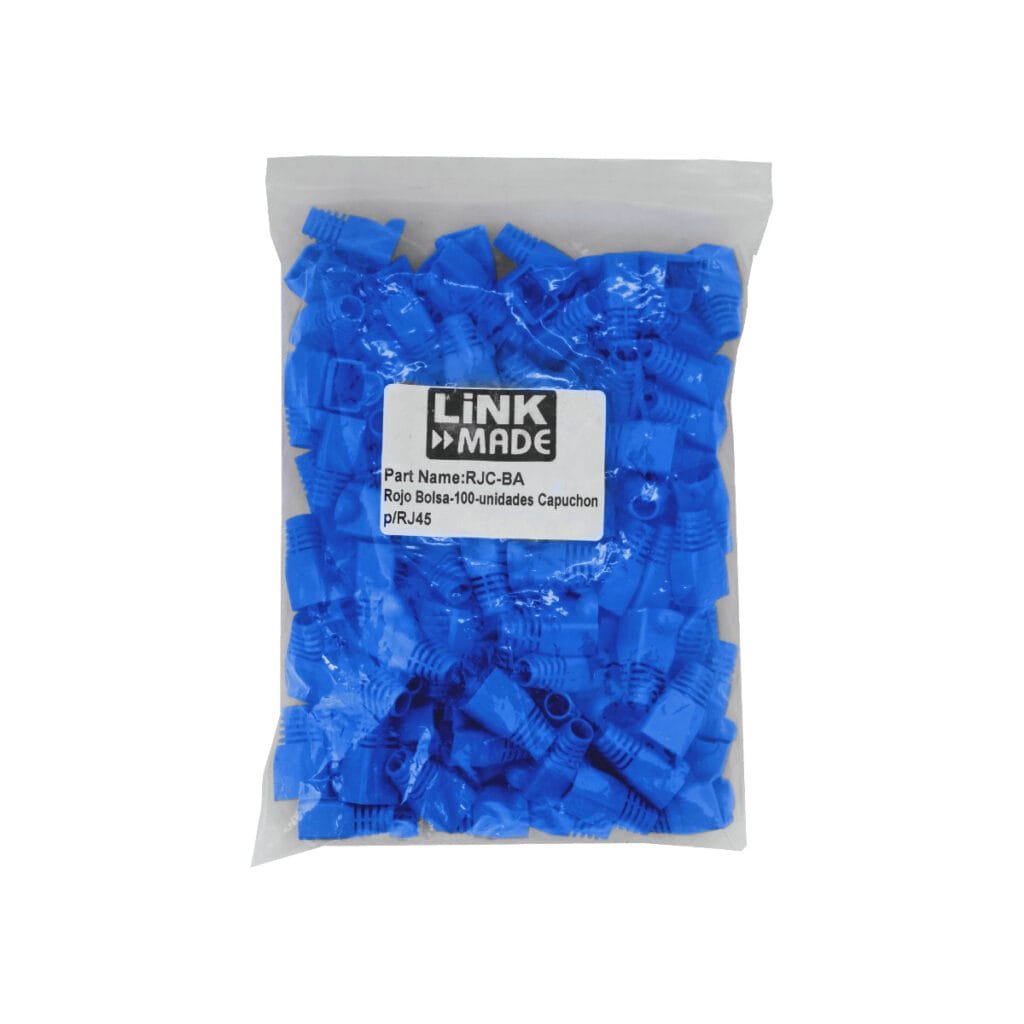 RJC-BA - Azul Bolsa-100-unidades Capuchon p/RJ45