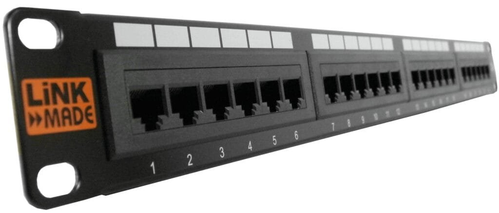 LINKMADE 24-RJ45 CAT5E UTP PATCH PANEL 1U UL CERTIFIC