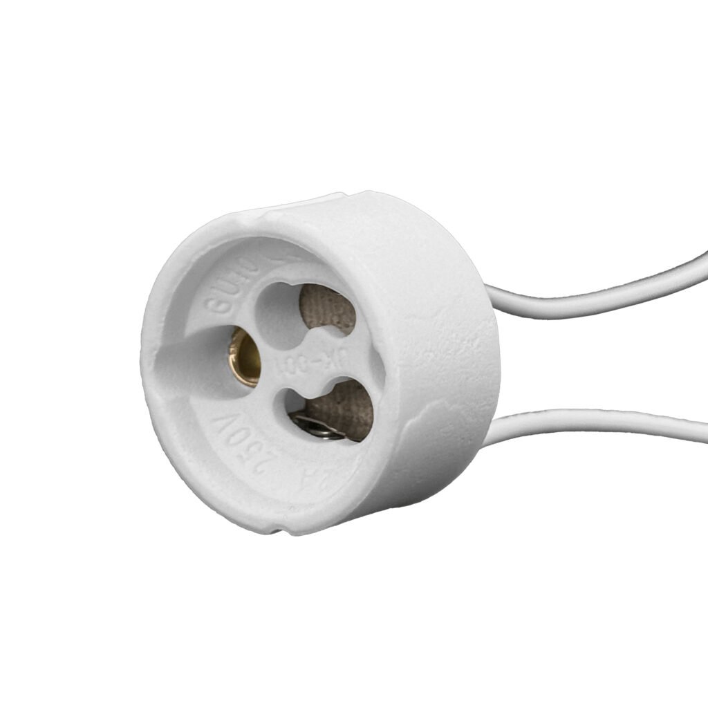 GU10 - BASE GU10 Ceramica con cables Soquete Conector