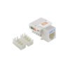 KP3WL - LINKMADE Blanco Cat3 RJ11/RJ14 6P4C Hembra Punchable Keystone - Imagen 3