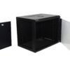 RK09-4L - 45cm-Fondo 9U Gabinete Rack Pared Negro inc-M6-2U - Imagen 3