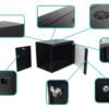 RK09-4L - 45cm-Fondo 9U Gabinete Rack Pared Negro inc-M6-2U - Imagen 4