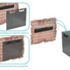 RK09-4L - 45cm-Fondo 9U Gabinete Rack Pared Negro inc-M6-2U - Imagen 5