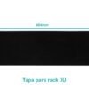 RAP-3 - LINKMADE 3U Tapa Cubre Espacio Rack 19 Pulgadas Fierro Negro - Imagen 2