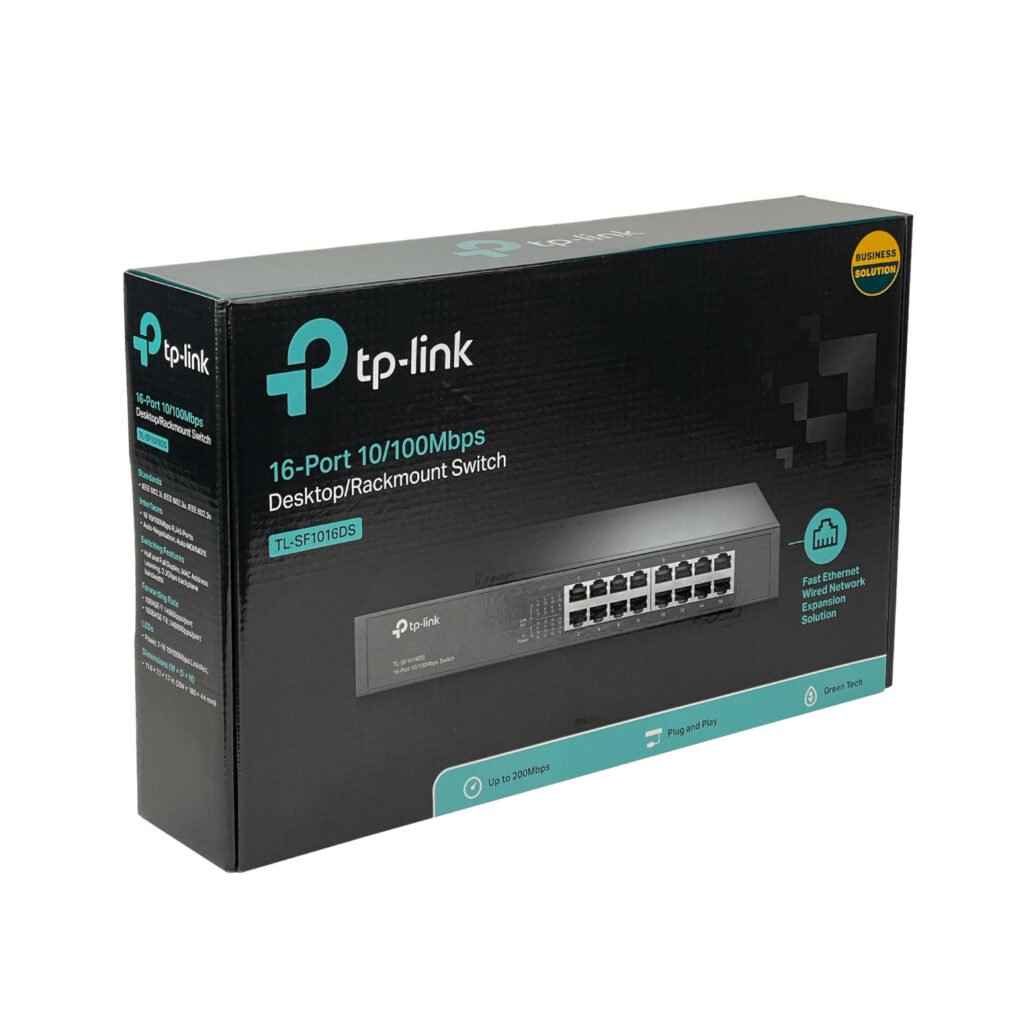 TL-SF1016DS - TP-LINK 16-100 Angosto Switch no-Admin Rack 10/100