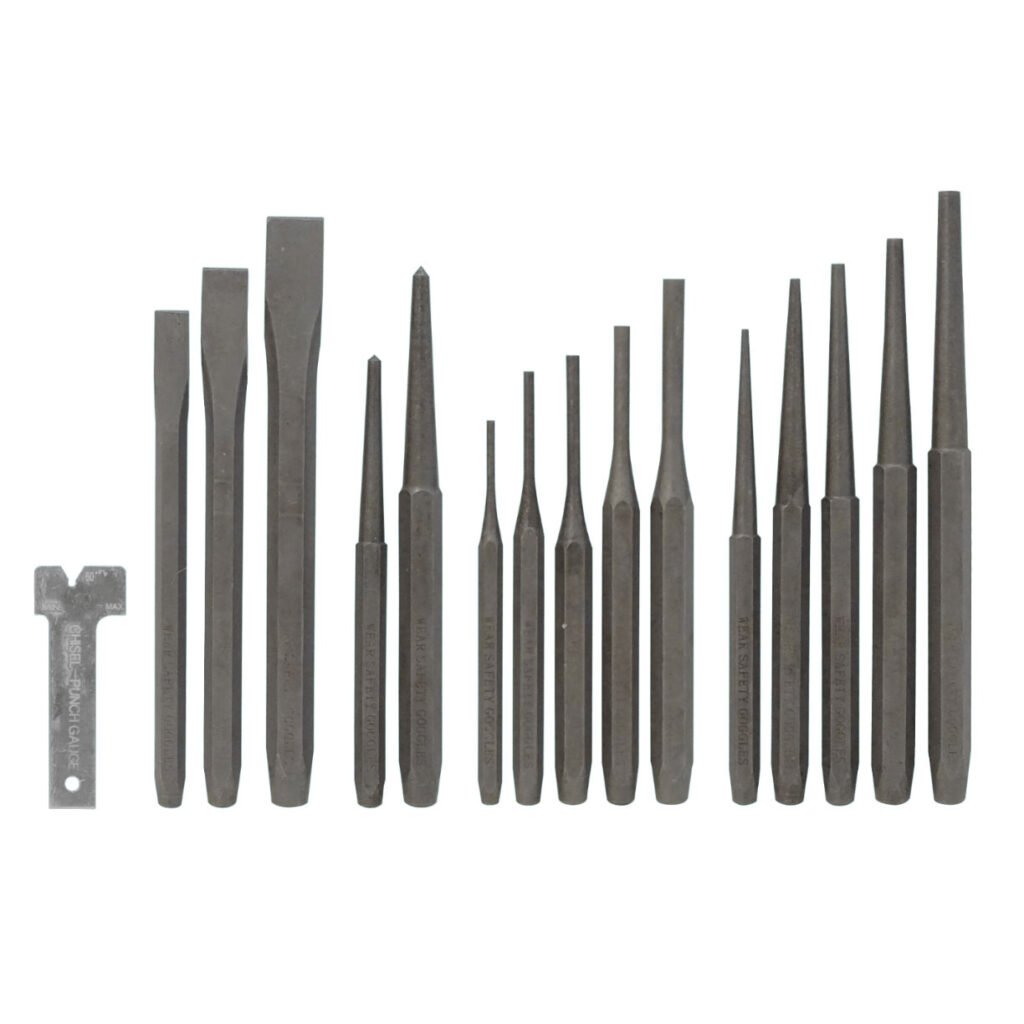 MK-0065 - MAKAWA Juego de Punzones y Cinceles 16-piezas Punch Chisel Set