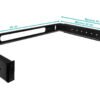 RKB01-3L - LINKMADE 1U Bracket Mural Abierto Ajustable con Bisagra - Imagen 2