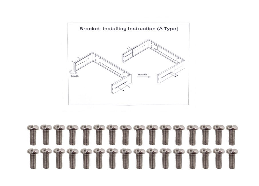 RKB08-3L - LINKMADE 8U BRACKET MURAL ABIERTO AJUSTABLE C/Bisagra