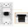 Faceplate HDMI-HH Hembra-Hembra sin-cable 70x114mm - Imagen 2