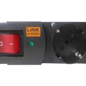 RG8CH - LINKMADE PDU 8-Schuko/ch-H 1-Ch-Macho 10A Rack1U interruptr luz-piloto