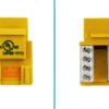 KP5ML - LINKMADE Amarillo Cat5E U/UTP Punchable Keystone Conector Hembra RJ45 - Imagen 5