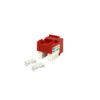 KP5RL - LINKMADE Rojo Cat5E U/UTP Punchable Keystone Conector Hembra RJ45 - Imagen 2