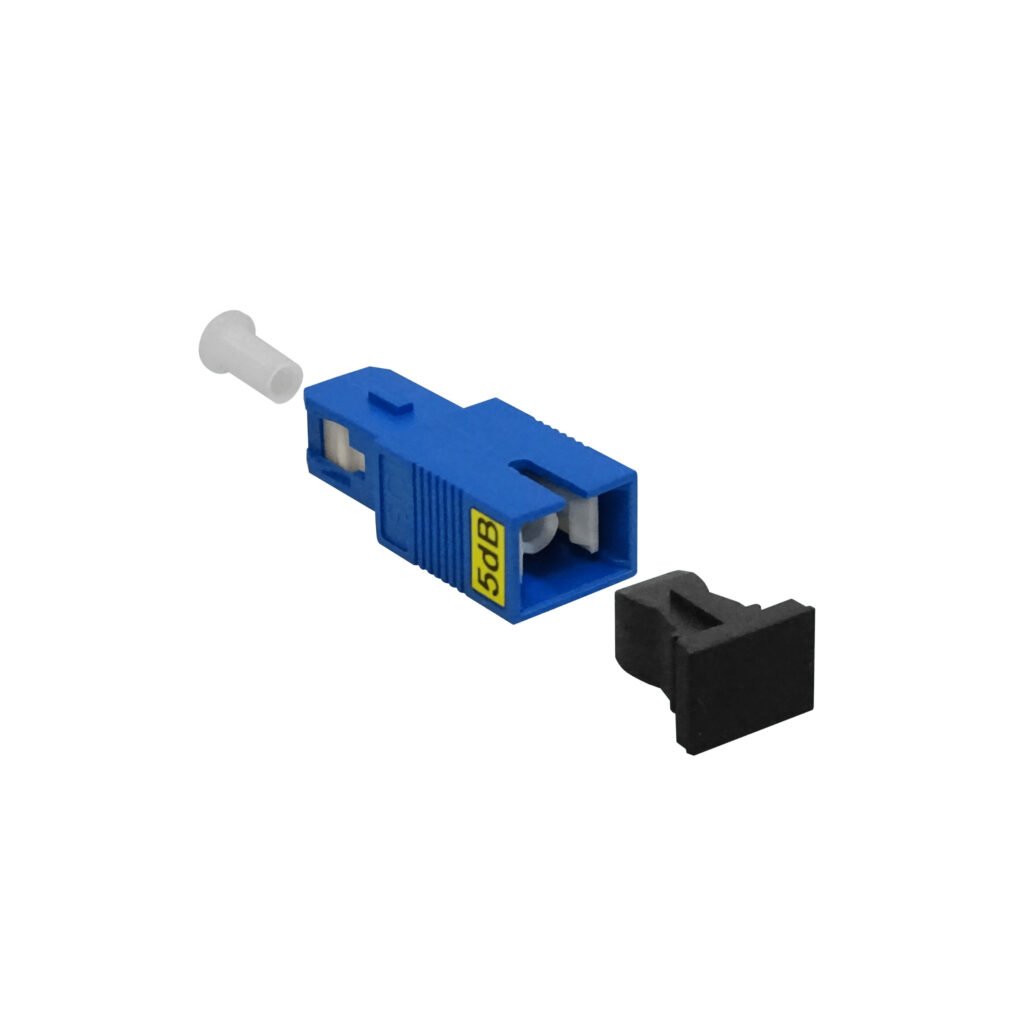 ATSC-5 - 5dB SM SC/UPC Attenuator Atenuador SC-Macho/SC-Hembra MonoModo
