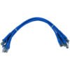 CP6A-03-4 - LINKMADE 4un 30cm CAT6 Azul LSZH Cable Patch inyectado Multif 4x0,3mt - Imagen 2