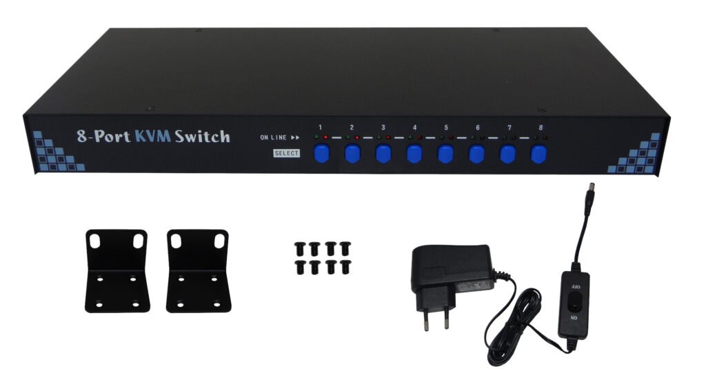 EKV-1880 - MINITAR KVM RACK 8-PC PS2 NO-USB Requiere-Cables/DKVM-CB PS/2
