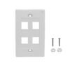 FP4WL - LINKMADE Blanco 4-Keystone Vertical Faceplate 70x114mm - Imagen 2