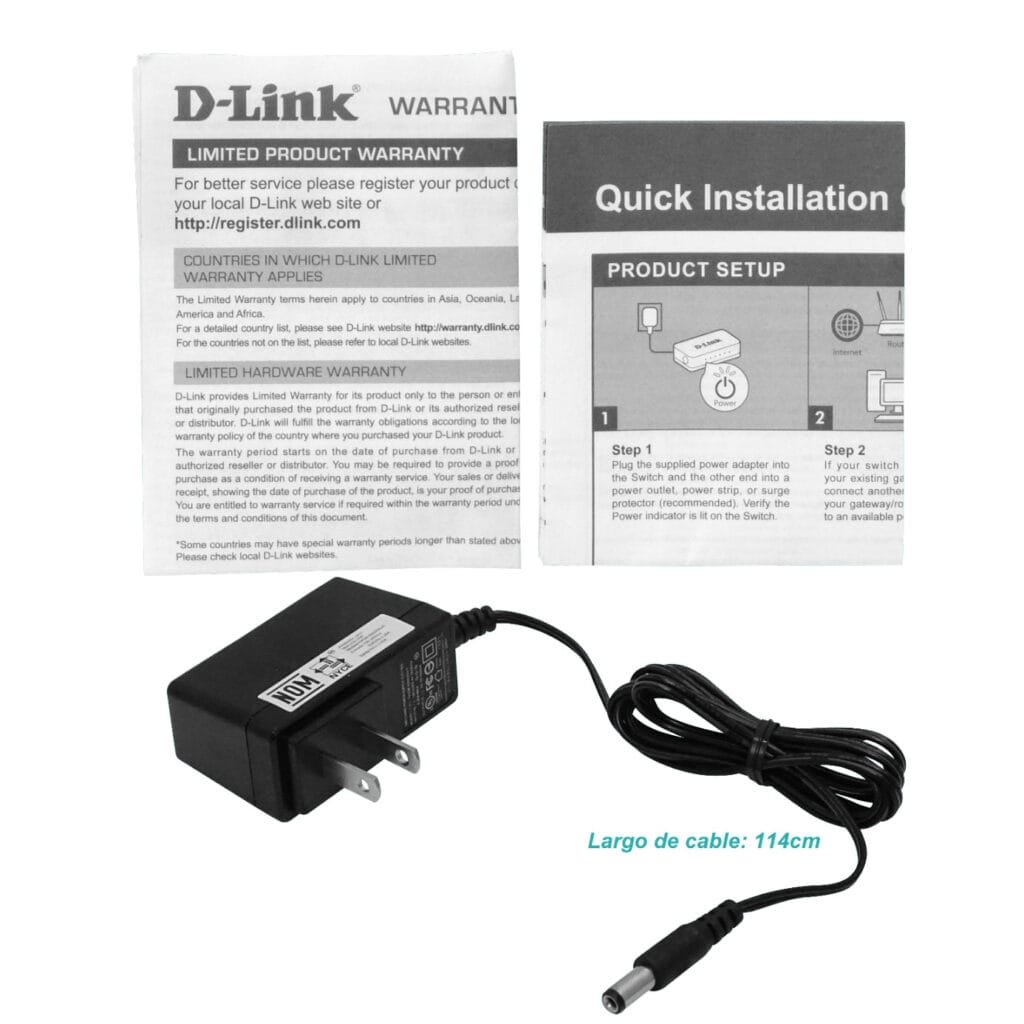DES-1005A - D-LINK 5-100 Switch Desktop no-Admin no-Rack inc5v/0,5A