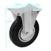 RUEDA-5 - Rueda 5-pulgadas Fija Negra Soporta-125Kg 85x100x155mm - Imagen 2