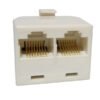 Union Y 2-RJ45-Hembra 1-RJ45-Macho CAT3 Blanco - Imagen 3