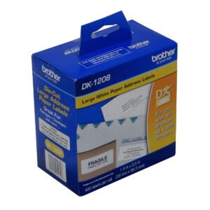 DK1208 - Brother 38x90mm 400-Etiquetas Adhesiv Papel Blanco para serie-QL 4x9cm