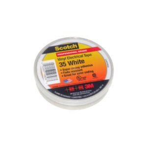 SCOTCH35 - 3M Cinta Blanca 19mm x 20mt 0,178mm 3/4pulg Vinilo Retarda-Fuego